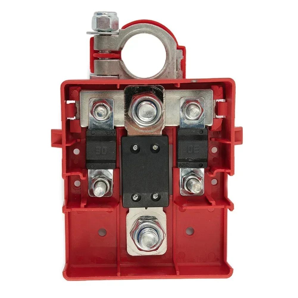 32V 400A Car Battery Distribution Terminal Quick Release Pile Head Connector Three Fuse Sockets For Four-wheel Drive Caravans