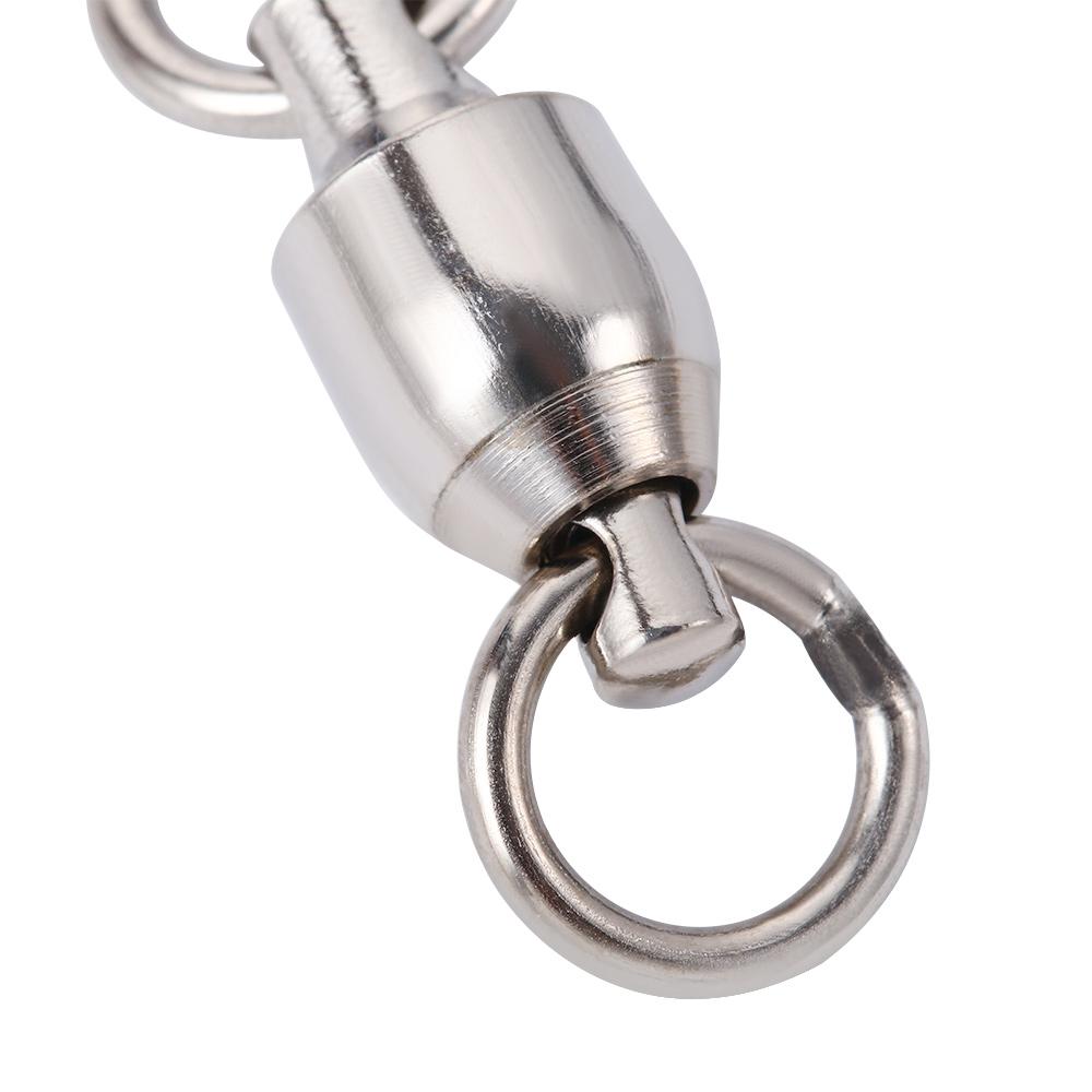 Duty Barrel Rolling Fishing Accessories Hooks Solid Ring Fishing Connector Swivel Ring Ball Bearing