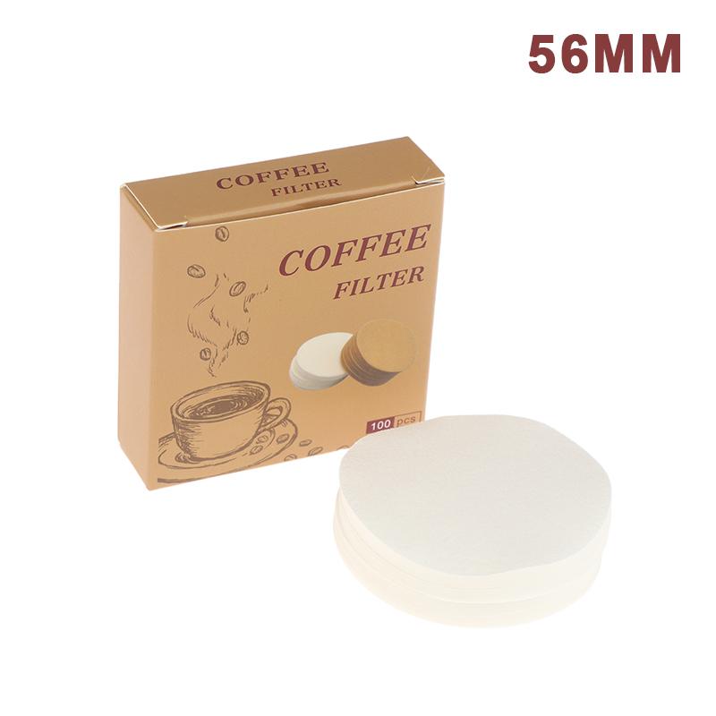 100 шт. Бумажные фильтры для кофе для эспрессо 54-68 мм, совместимые с различными портафильтрами - Бумажные фильтры для эспрессо 54mm белый