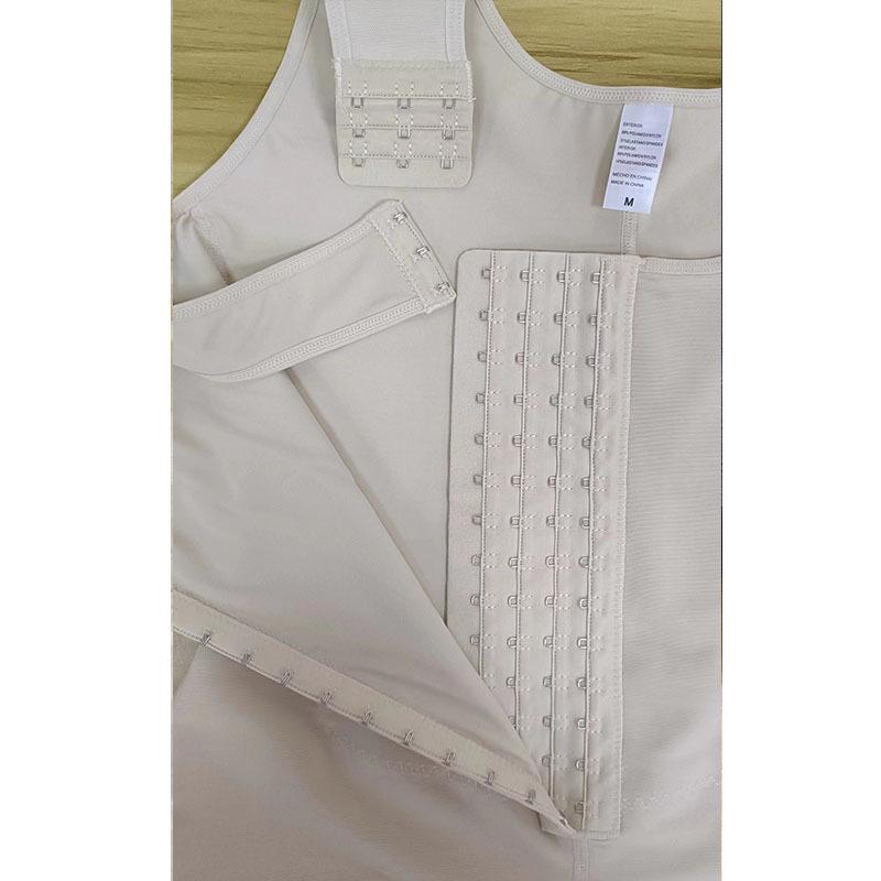 High-Waisted Body Sculpting Zipper Bodysuit: European & American Style Tummy Control Shapewear for Women.