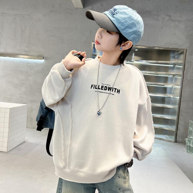 Boys Handsome Fashion Hoodie 2025 Spring Children's Casual Top