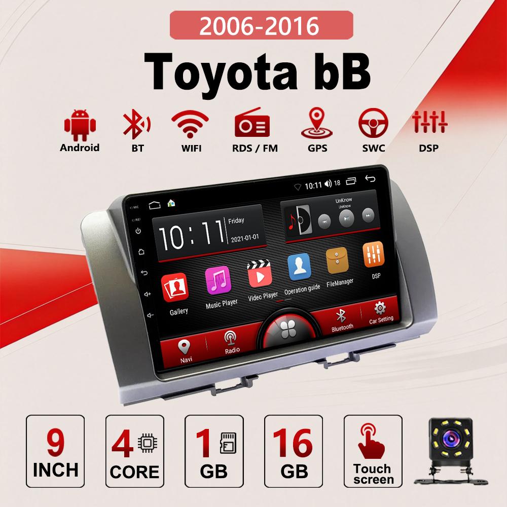 2Din Android Car-Play Car Radio,Toyota bB 2006-2016,Multimedia Player Head Unit Stereo GPS Navigation BT WIFI,2+32GB