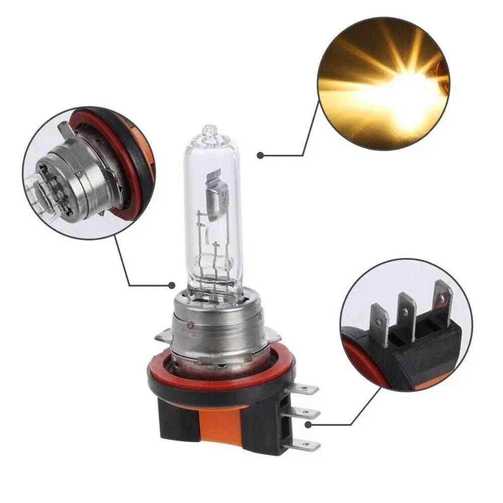 2Pcs  H15 12V 15/55W Halogen Headlight Bulbs White For Car High Beam Bulb Auto Yellow Light Daytime Runing Lamp 3200K