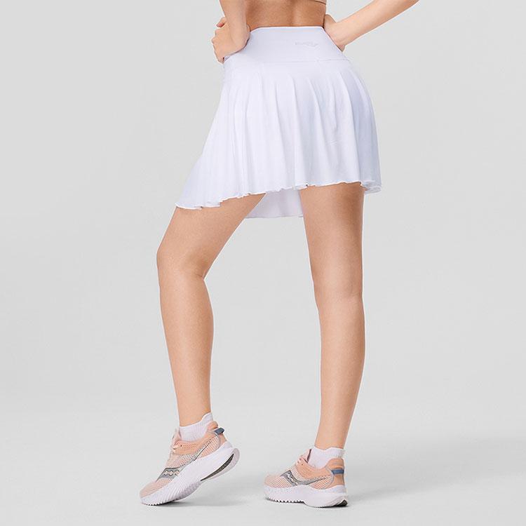 SAUCONY Solid Color Comfortable Knitted Casual Skirt Women Skirts Cream SC1249137A-WT11