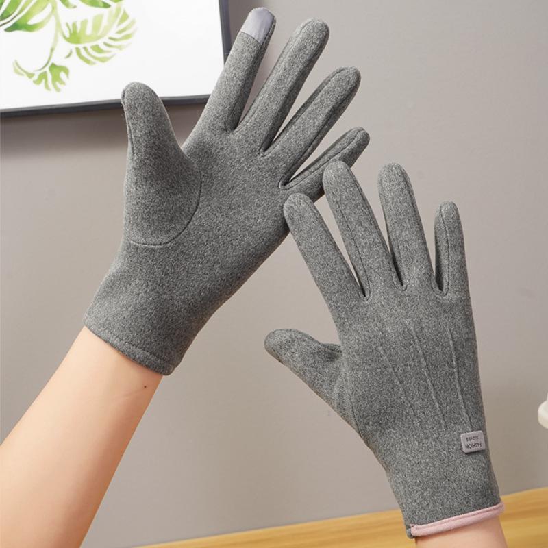 Men's Winter Touchscreen Leather Gloves - Fleece Lined, Thick, Warm, Windproof, Non-Slip for Outdoor Cycling