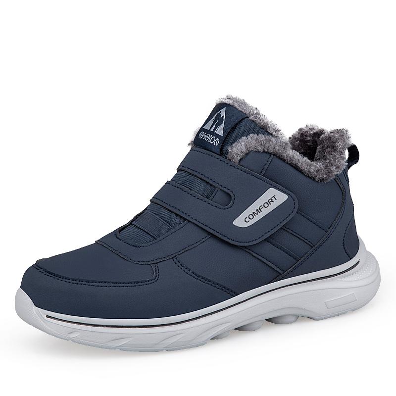 

New Winter Men s Sneakers Thick Plush Warm Men s Snow Boots Lightweight Men s Ankle Boots Handmade Men s Outdoor Cotton Boots 39