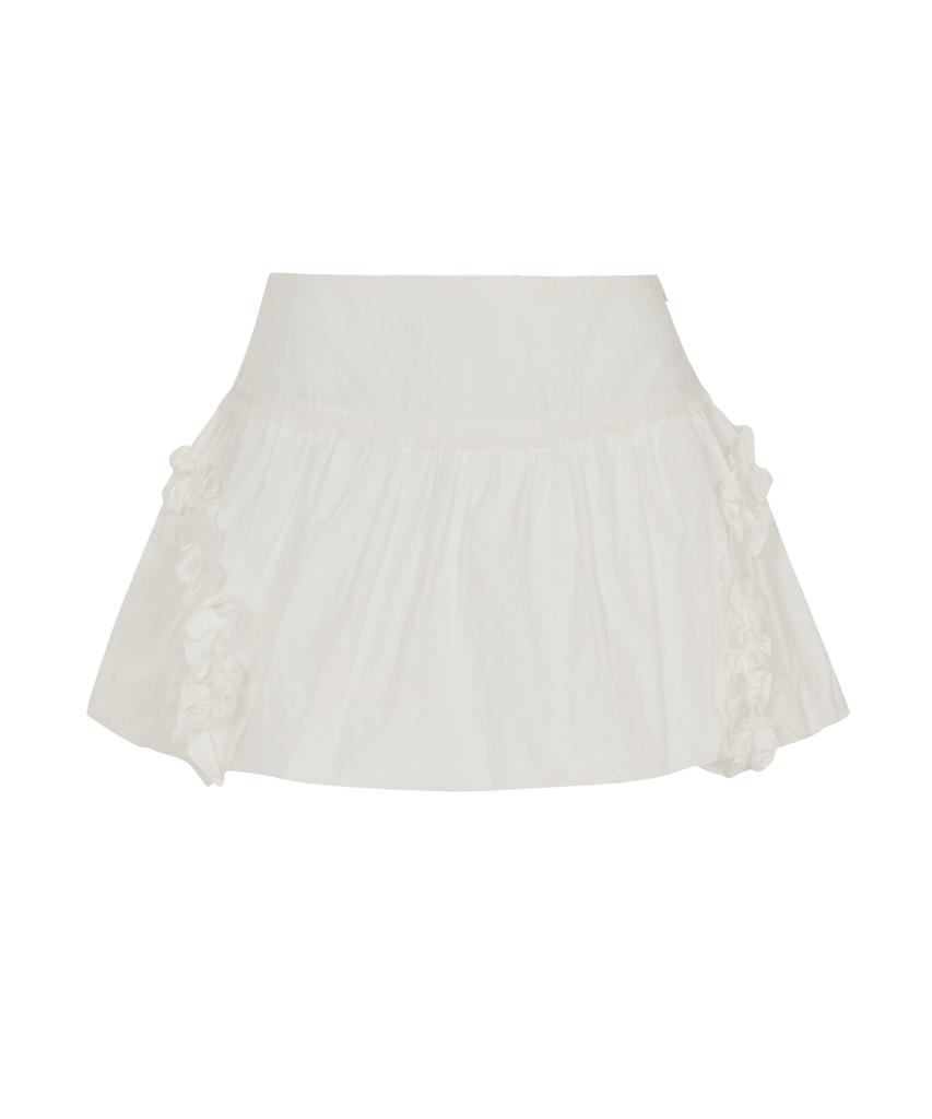 Iligo Frill Dot Balloon Skirt White