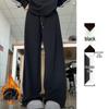 Women's 2024 Winter Fleece-Lined American Style Sweatpants - Slimming Loose Fit, Straight & Wide Leg Joggers