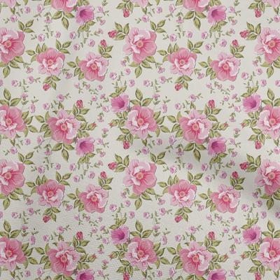 Cotton Flex Fuschia Pink Fabric Floral Craft Projects Decor Fabric Printed By The Yard 40 Inch