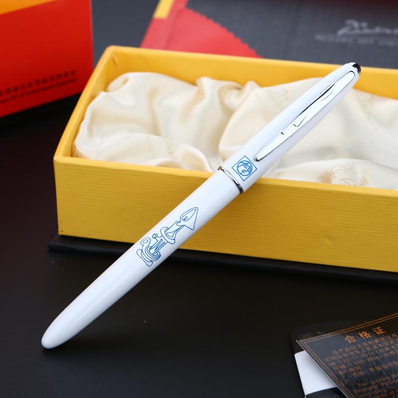 

Ручка 606 Подарок студенту Практика Офисный подарок Темный наконечник Иридиевые чернила Мешочек 0.5mm Orb Pen жемчужина белый