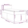 VidaXL Slatted Bed Base and Mattress Dark Grey 80x200 Cm Velvet 3286157