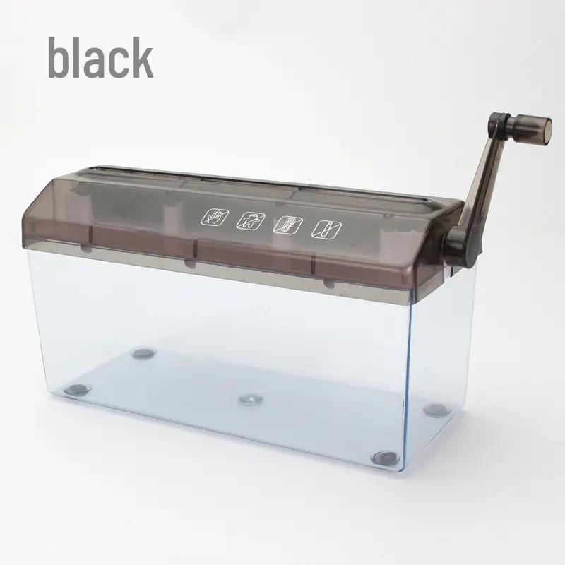 Silent Hand-Crank Paper Shredder: Portable, Strip-Cut for Home & Office Documents