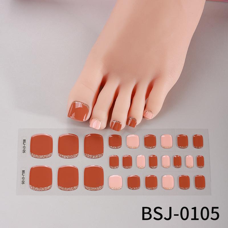 Gel-Maniküre-Sticker, Zehen-Sticker, beleuchtete halbgebackene und halbgehärtete Nagel-Sticker und Fuß-Sticker
