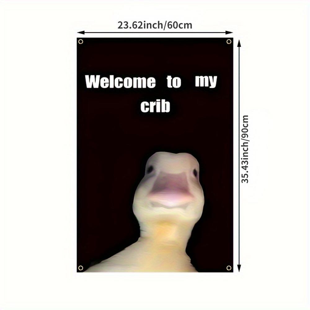 

Флаг «Добро пожаловать в мою детскую кроватку» Настенный флаг для украшения дома Баннер «Добро пожаловать в мою детскую кроватку» с латунными люверсами для общежития колледжа Man Cave 60*90cm