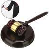 2Pcs/1Set Attorney Decorative Hammer Judge Hammer Wooden Multitool Small Hammer Children Simulation Toy Hammer and Base