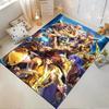 "Golden Armored Warriors Anime Design Carpet for Living Room Decor" Suitable for use as an anti-slip for living room bedroom sofas