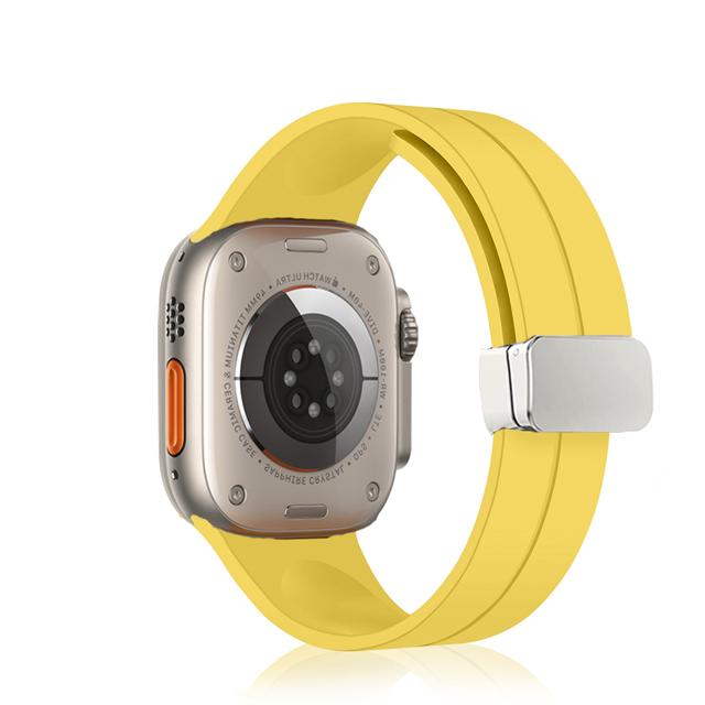 Strap For Apple watch ultra 3 2 band 44mm 45mm 49mm 40mm 41mm 46mm Magnetic Silicone Bracelet correa iWatch Series 8 se 9 10 11