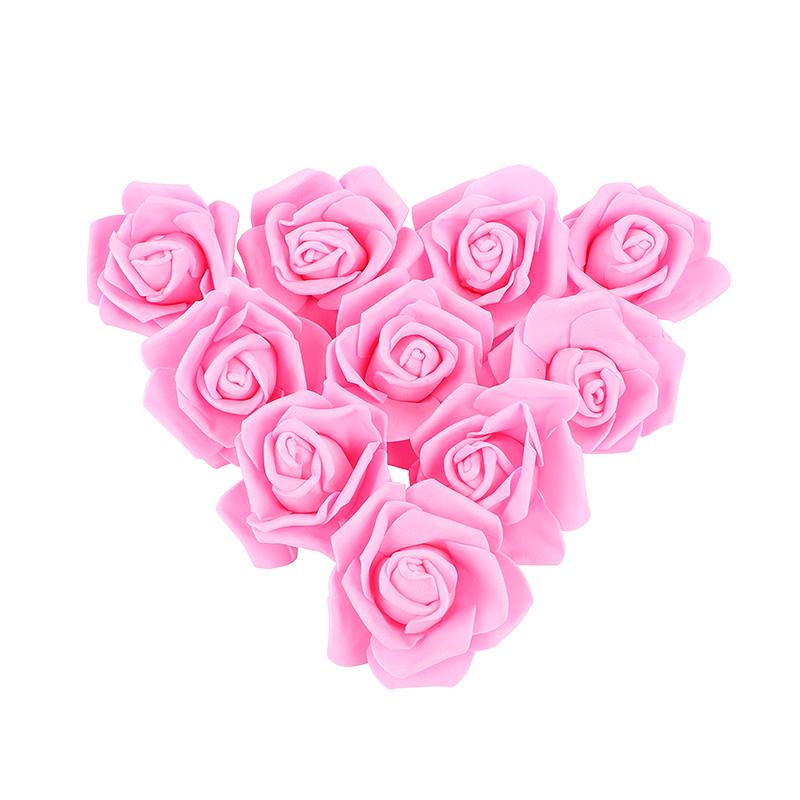 10-30pcs 6.5CM Rose Flower Head Artificial Foam Rose for Wedding Bride Bouquet Home Decoration Birthday Party DIY Gift Crafts
