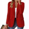 Women's Stylish, Long-sleeve, Solid-color, Fitted Cardigan Blazer for Autumn