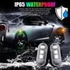Wireless LED Lights for Car, Wireless Rock Lights with 8 Colors 10 Modes,Led Strobe Warning Light, Motorcycles, Boats, Camping, Bikes,