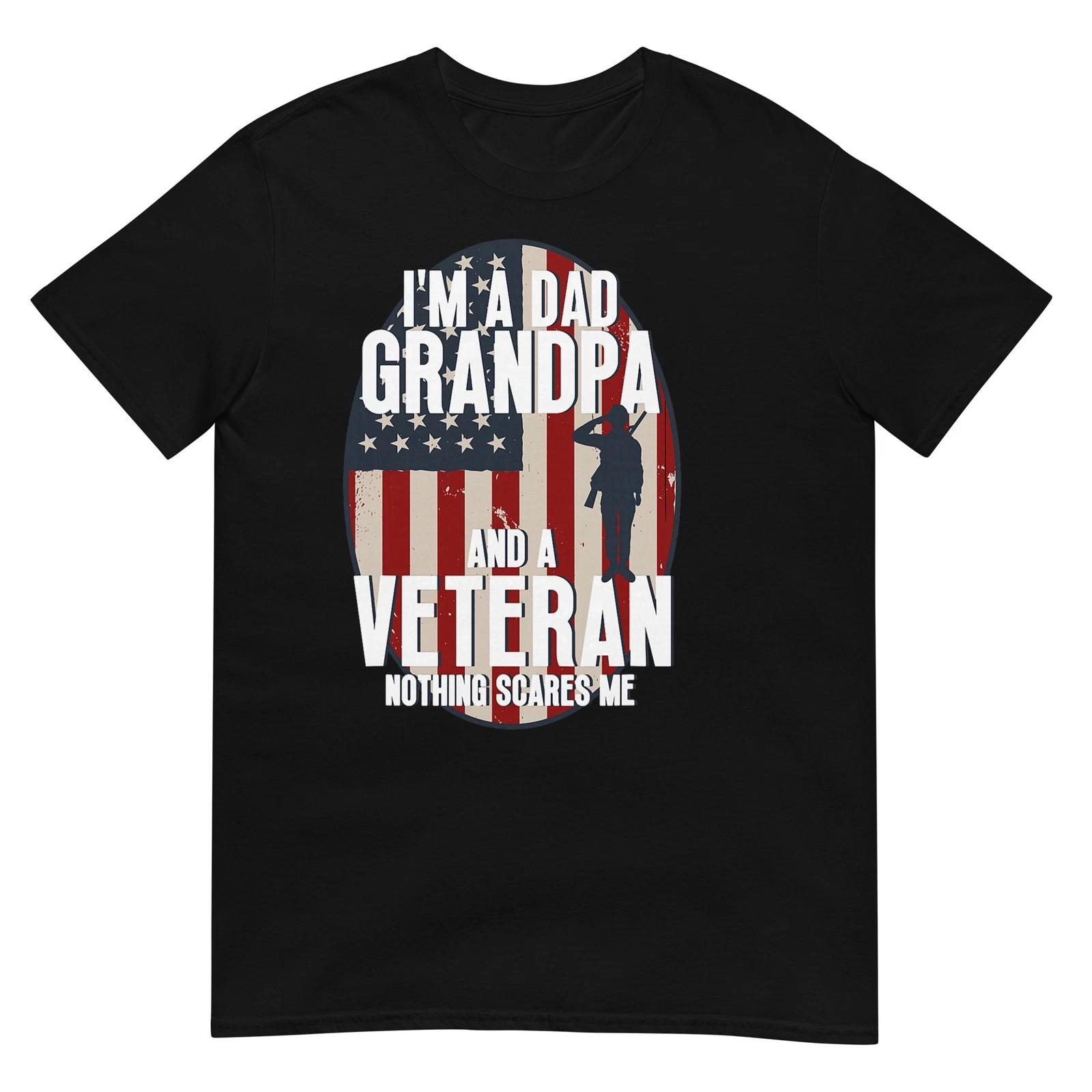 Veteran Dad Mom Grandpa American Flag USA Veterans Day T-Shirt XL