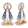 Religious Christian Alloy Prayer Figurine with Enamel and Rhinestones Embellished For Devotional Space Spiritual Accent