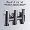 3 Way Water Diverter Valves Steel Quick Connect Splitter Versatile 3 Way Water Distributor for Kitchen Bathroom Garden