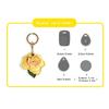 3D Rose Rose Flower Bag Keychain PU Leather Entrance Guard Card Holder Bag Hanging Ornament  Travel