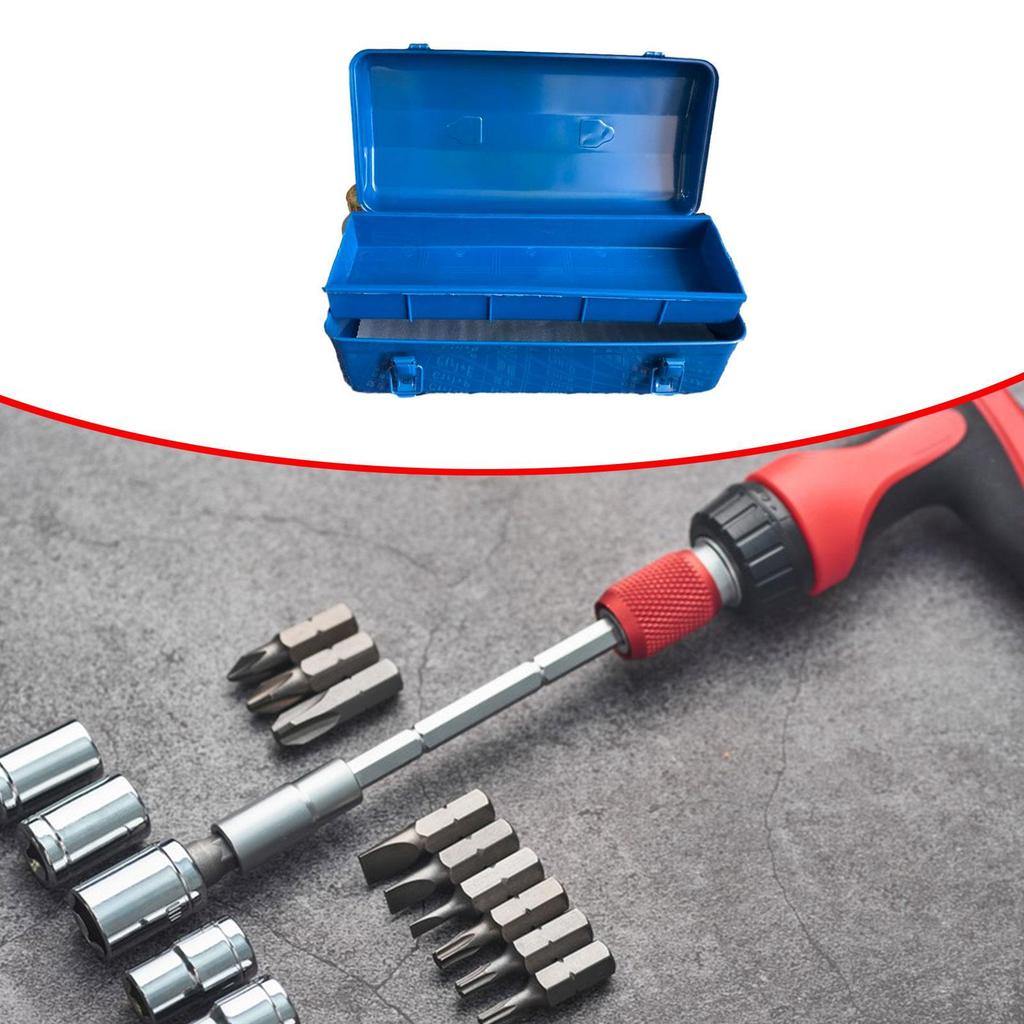 Tool Box Anti Impact Portable Storage Organizer for Cameras Garage Traveling Blue