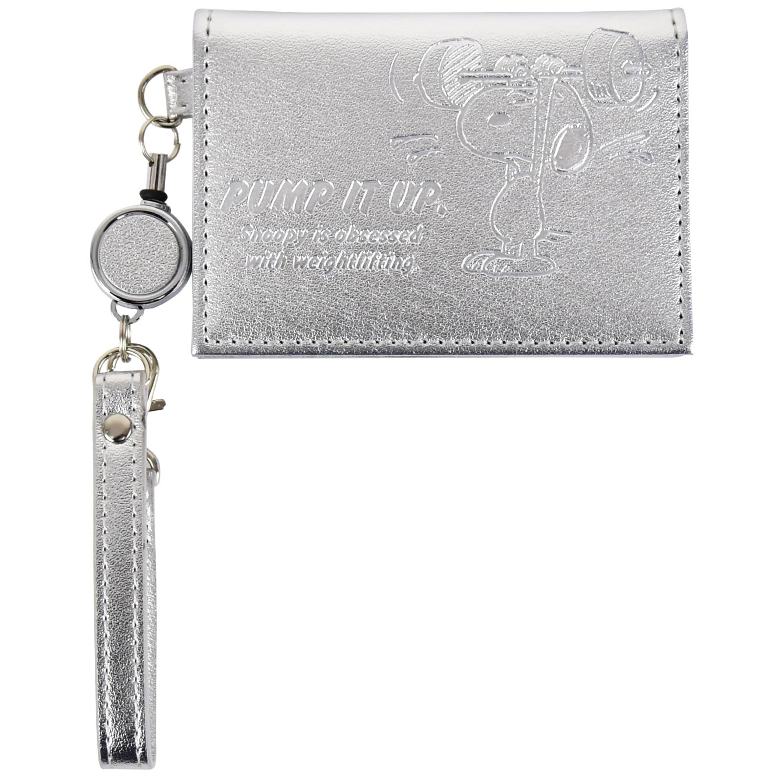 

Pass Case Pass Case with Reel Synthetic Leather Bifold Holds 3 Pieces Commuting to School Travel Adults Students Stylish Cute Character Snoopy0477