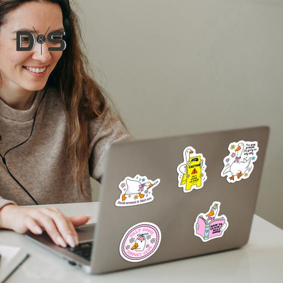 12Pcs Silly Goose Refrigerator Magnet Home Office Kitchen Locker Refrigerator PVC Waterproof Cartoon Animal Magnetic Decoration Ornament