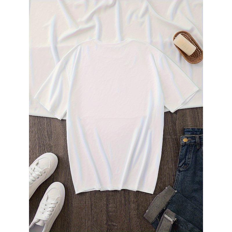 European Size Plus Size, Heart Print European and American Style Plus Size Fashion Round Neck Short Sleeve T-Shirt Women's Pullover