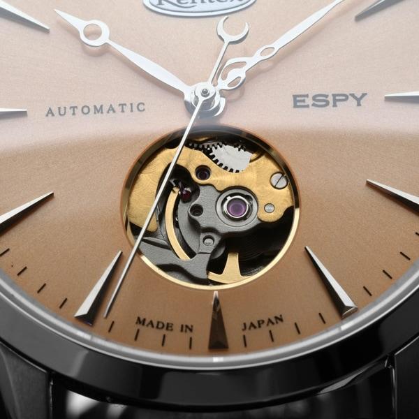 Kentex ESPY Dress Open Heart Champagne Salmon Men's Automatic Leather E660M-03 Wrist Watch