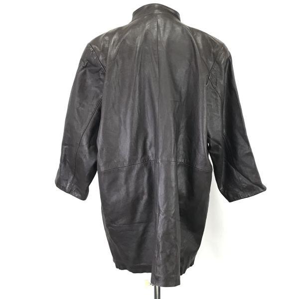 Pas De Chat Lambskin Leather Coat Women M 38 Brown No Collar Genuine Leather(USED)