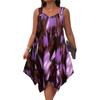 Elegante Dames A-lijn Jurk met Kleuroverloop en Zonder Mouwen voor Lente/Zomer Mode