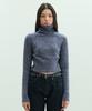 Diito Camel Tweed Turtleneck [Navy]