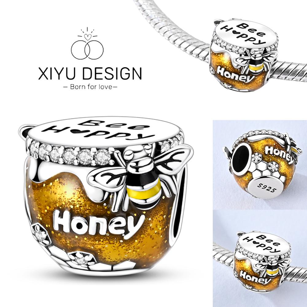 

Copper Honey Jar Bead Designed Original Beads For Jewelry Making Charms Bracelet Necklace Women Gift білий