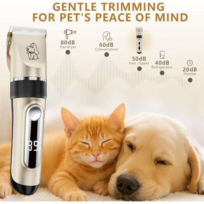 NWOUIIAY - TONDEUSE PROFESSIONNEL CHAT & CHIEN - ECRAN LED - 5 VITESSES - IPX7