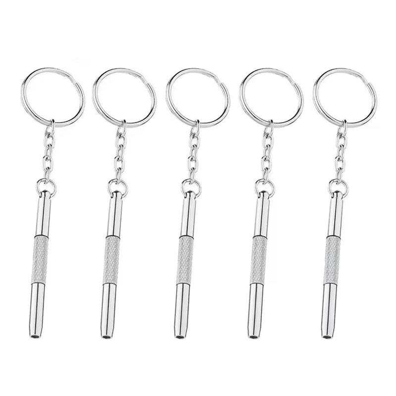 Steel Glasses Screwdriver, Keychain Watch Repair Kit, Portable Hand Tools, Precision Screwdriver Tools