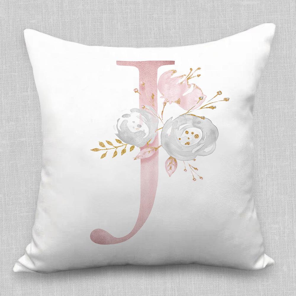 Nordische Kissenhülle Rosa Buchstaben Kissenhülle Auto Sofa Lendenkissen Sitzkissen
