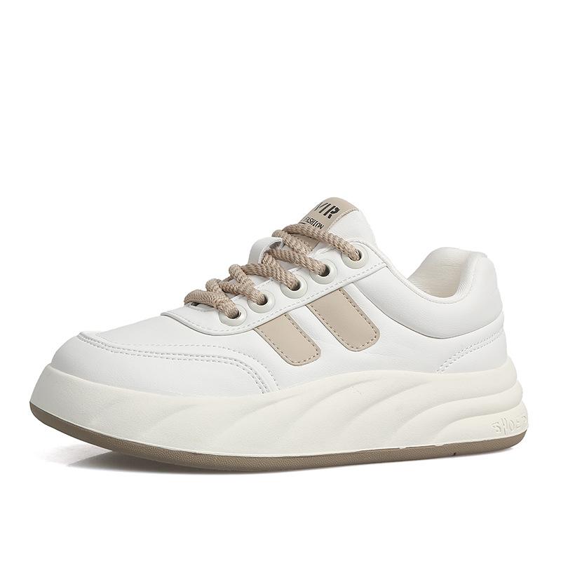 

Универсальные маленькие белые туфли Женская обувь Повседневная студенческая обувь Модная обувь Спортивная обувь на платформе с круглым носком 40