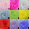 500CM*48CM Transparent Crystal Organza Fabric Tulle Roll For Home Gift Packaging Wedding Ceremony Aisle Chair Decoration Crafts
