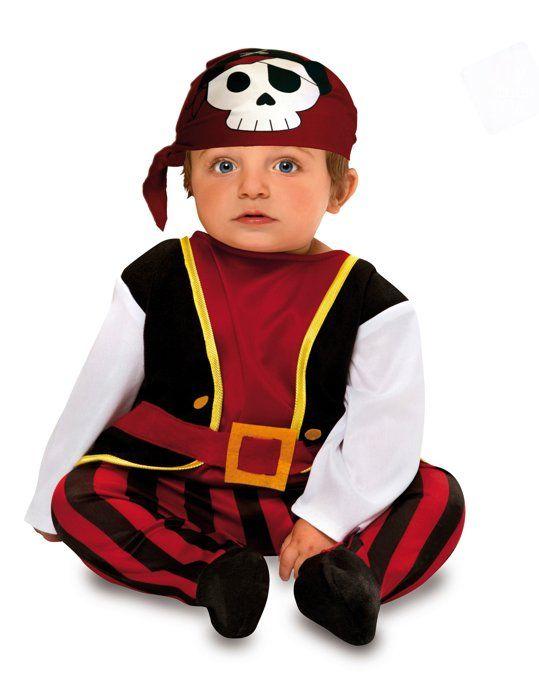 Déguisement Pirate Bébé Garçon - Taille 7-12 Mois - Concinnatis - Combinaison Et Foulard Pour La Tête