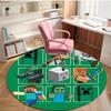Minecraft Print Round Rug, Washable Floor Carpet, For Entryway Dorm Laundry Room Office Study, Home Decor Birthday Christmas Gift