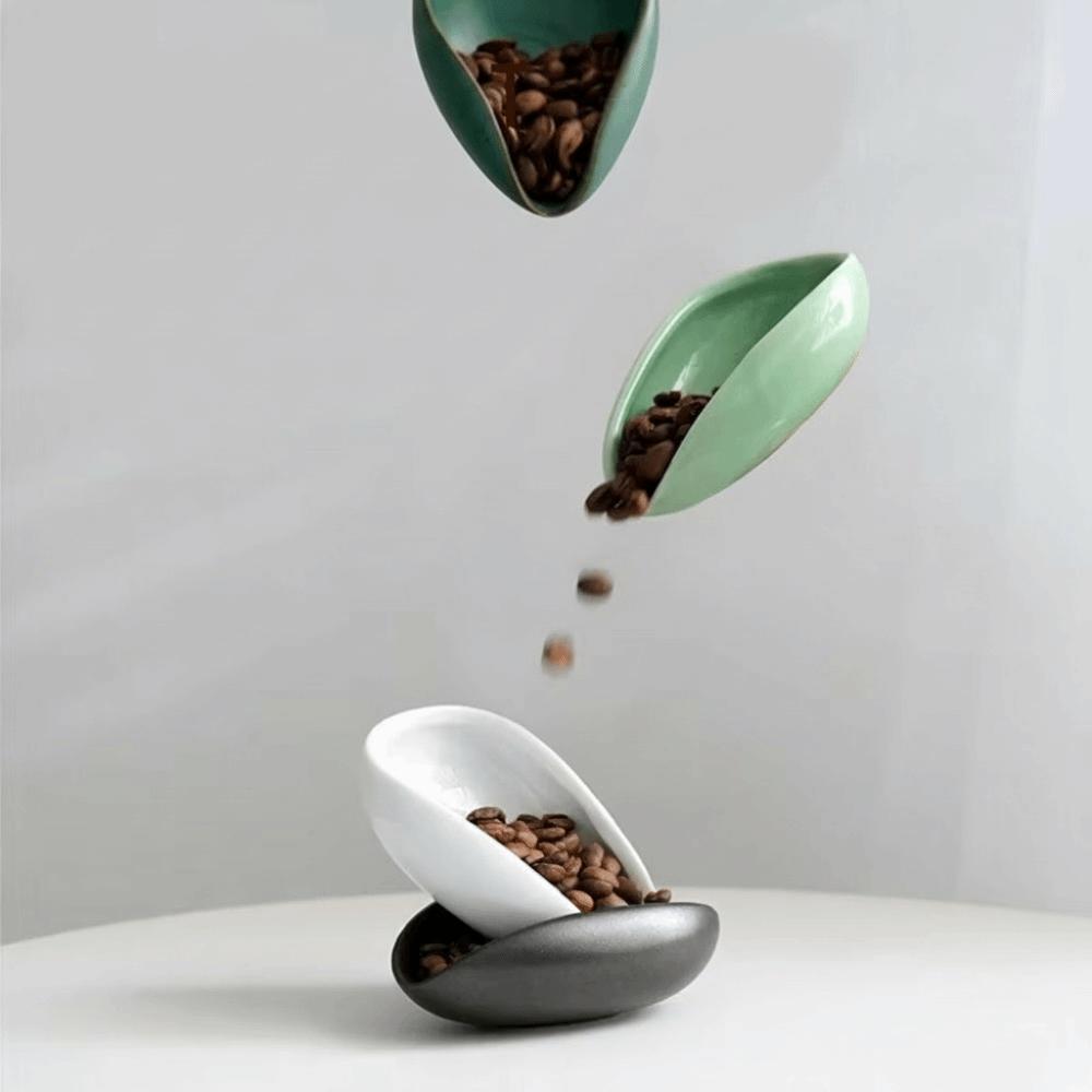 Smooth Coffee Dosing Cup Ceramic Espresso Bean Scoop Coffee Beans Shovel  Tea Coffee Accessories
