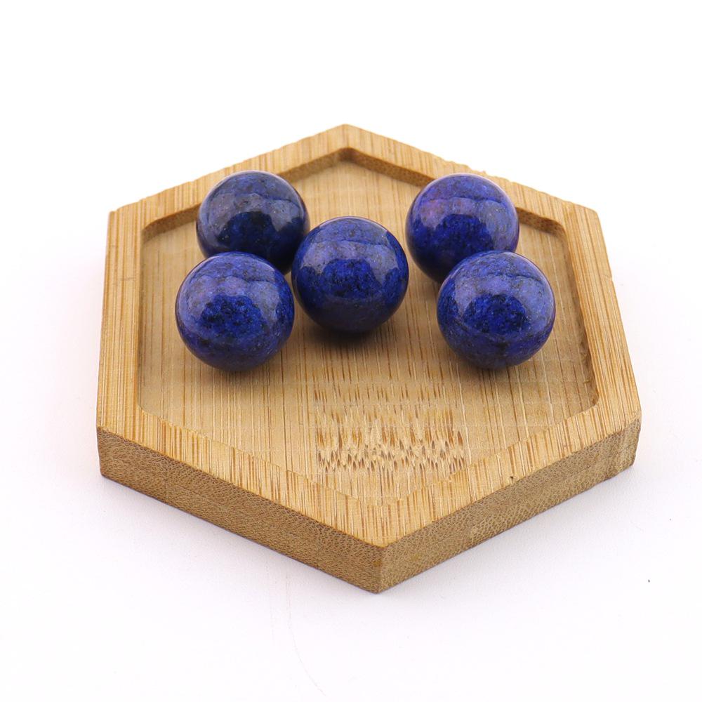 16mm Natural Agate Crystal Ball Ornament - Holeless Round Semi-Precious Stone for DIY Jewelry (BJ12)