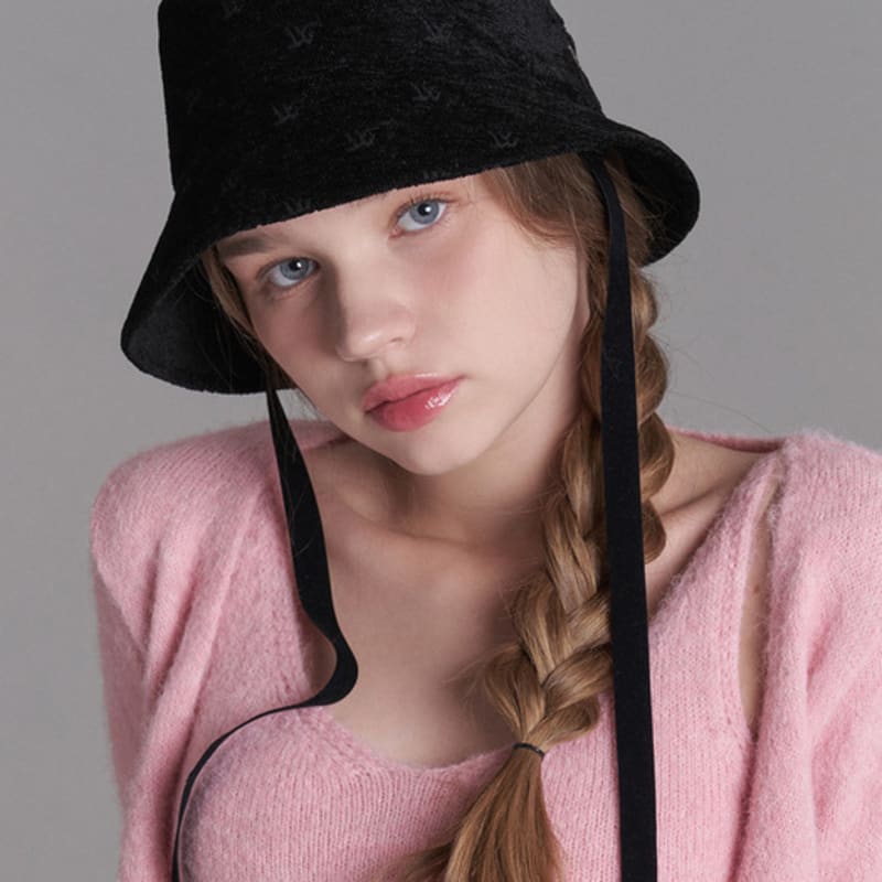 

WHITE SANDS Фиолетовая этикетка Шляпа-федора жаккардовая из шенилла Шамбре BLACK_Free