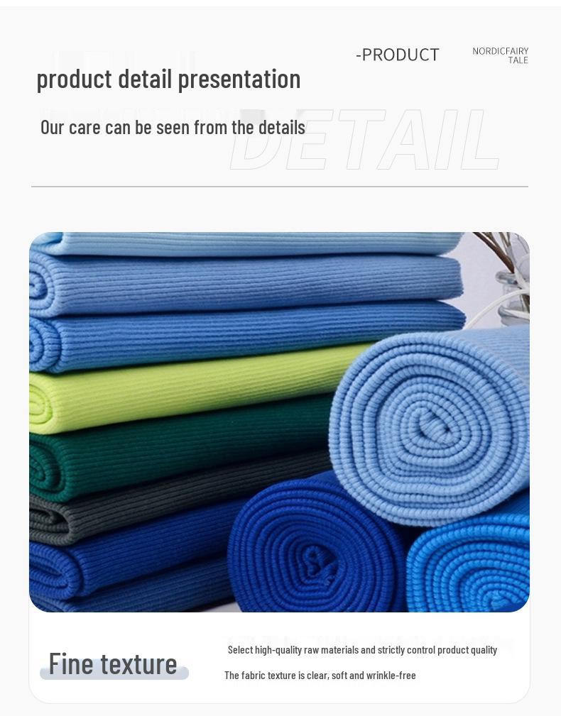 21s Pure Cotton Spandex Ribbed Fabric for Sweatshirt Neckline, Cuffs, and Hem