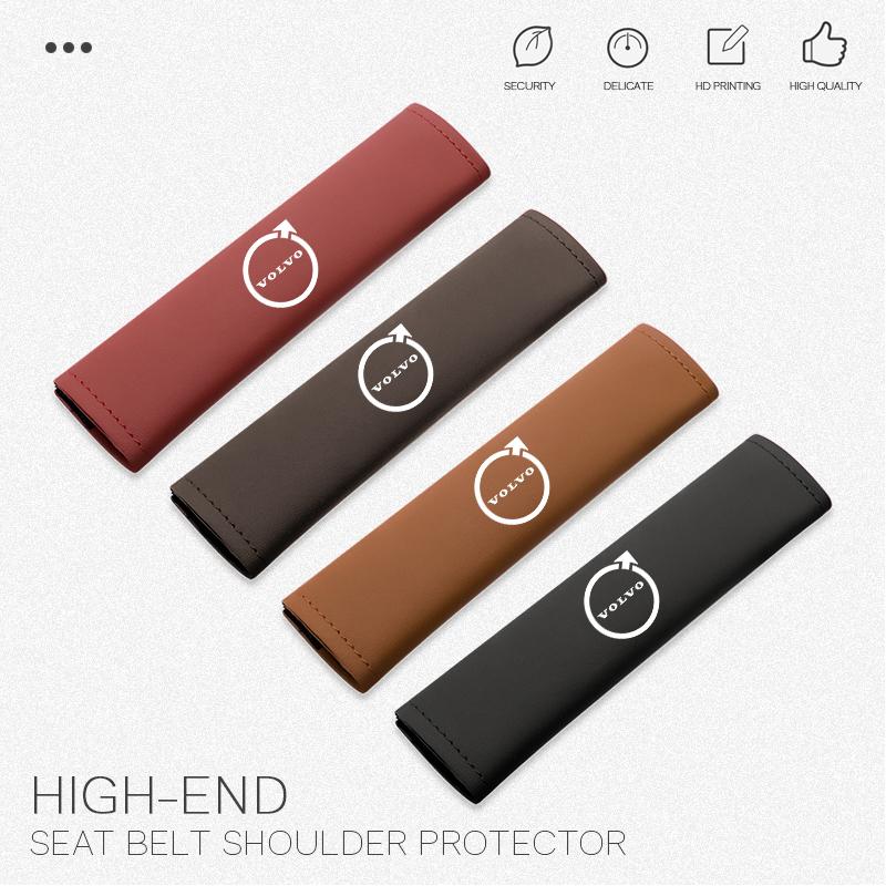 Car Pu Leather Seat Belt Shoulder Protection Set Interior Accessories For Volvo XC90 XC60 V50 S60 V70 V60 V40 S90 olestar AWD XC