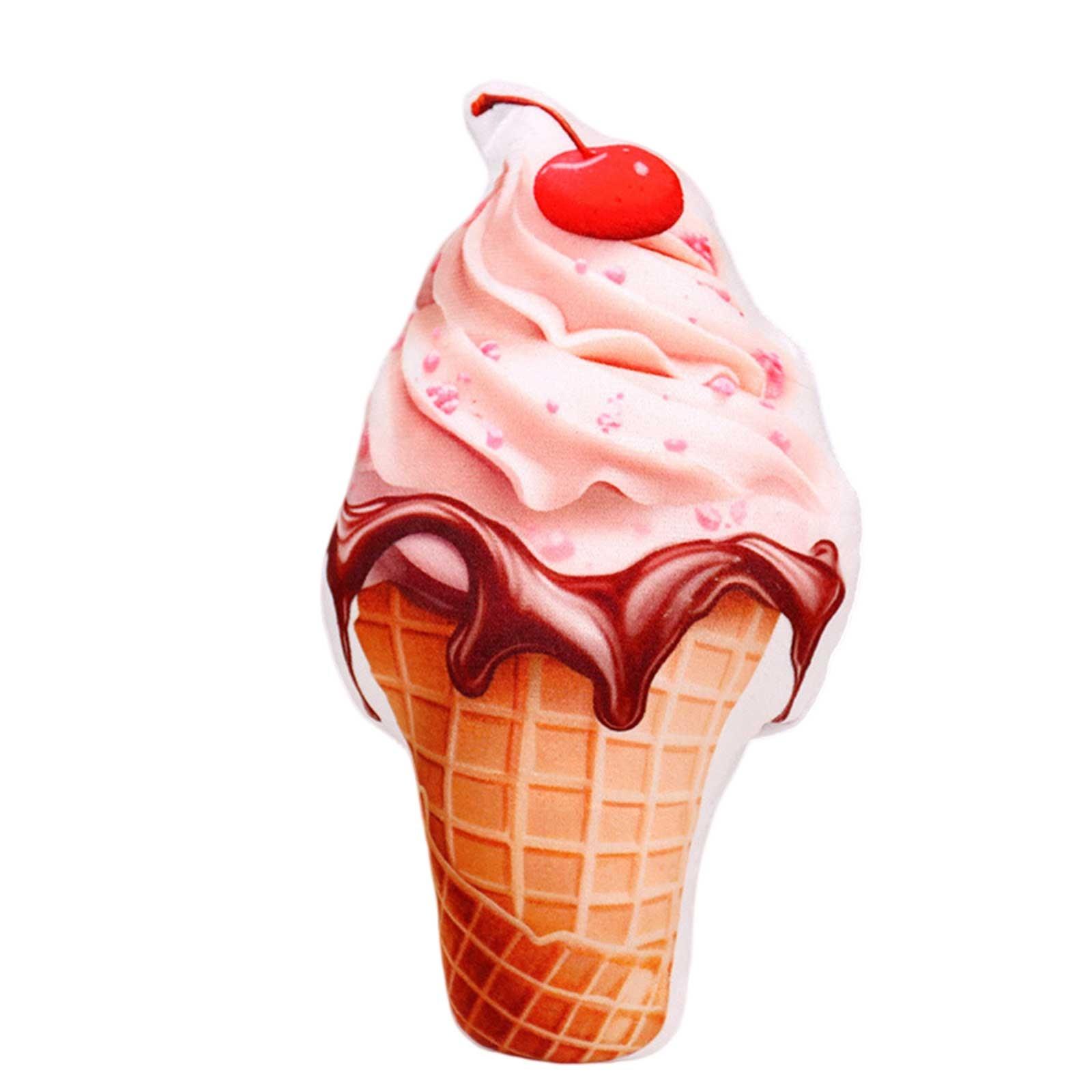 

The Faux Ice Cream Plush Pillow The Dullness Of Traditional Pillows While Still Maintaining The High-end Texture Of Plush Toys. One Size